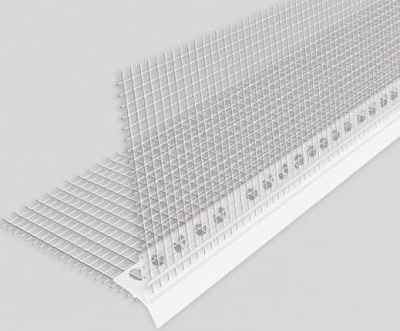 профиль-капельник пвх с армирующей сеткой10см х 10см 2,5мп bella-plast (польша)