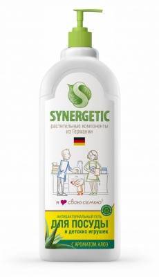 средство для мытья посуды "синергетик" алоэ 0,5л (флиптоп)/25