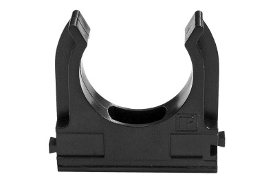 крепёж-клипса для труб полистирол чёрная д 16 (100шт/уп)