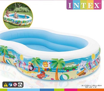 бассейн надувной «лагуна», 262 х 160 х 46 см, от 3 лет
