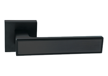 дверные ручки abriss r21.120 mbp/bl цвет матовый черный/черная вставка