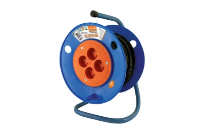 удлинитель на катушке силовой народный 4 гнезда пвс 1300 вт б/з, 20м