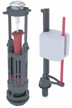 комплект арматуры: слив. двухрежимный механизм 3/6 lwirquin one, заливной клапан compact 10975012