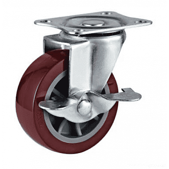 колесо 50мм тормоз кр.пластик (120) распродажа