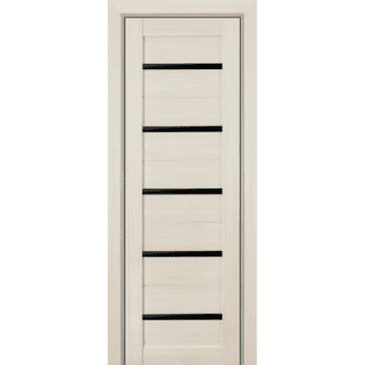 дверное полотно "анкона" до-80 эшвайт черное стекло флекс (овал) хит