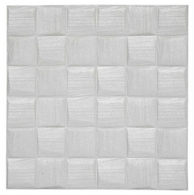 панель 3d cамоклеющиеся 700*770*7мм "мозаика белая" (wood mosaic)