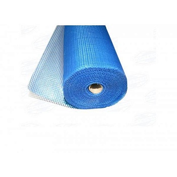 сетка стеклотканевая фасадная 5мм*5мм (1м*50м) 160г/кв.м цвет синий