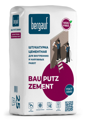 штукатурка цементная bergauf bau putz zement 25кг (56шт/под)