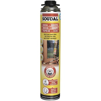 пена монтажная soudal 113986 профессиональная 1л/0,75мл (12 шт)