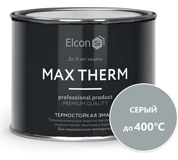 эмаль термостойкая elcon серая 400 градусов (0,4кг)