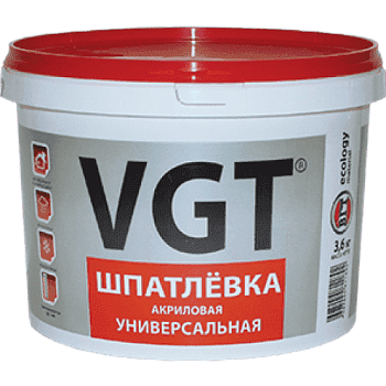 шпаклёвка готовая акриловая универсальная vgt 18кг