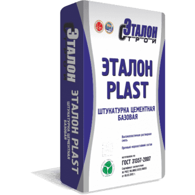 штукатурка цементная эталон plast 50кг (35шт/под)