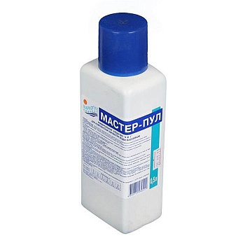 мастер-пул 0,5л безхлорное жидкое средство 4в1 обеззараж. и чистки воды