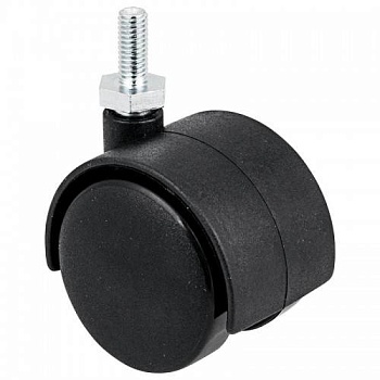 колесо 50мм болт м10 черн.пластик