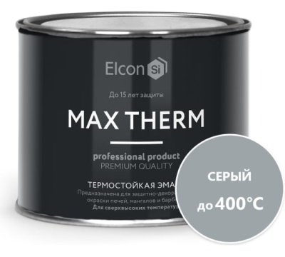 эмаль термостойкая elcon серая 400 градусов (0,4кг)
