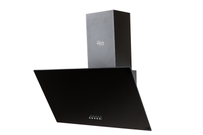 вытяжка кухонная "оasis" np-60b(fr) черный 1led/500м3/кнопки с воздухоотводом