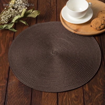 салфетка сервировочная доляна «классика», 38?38 см, цвет кофейный