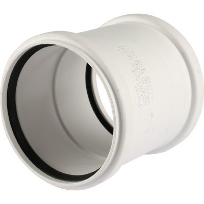 pp муфта двухраструбная кан. d110 белая