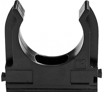 крепёж-клипса для труб полистирол чёрная д25 (100шт/уп)