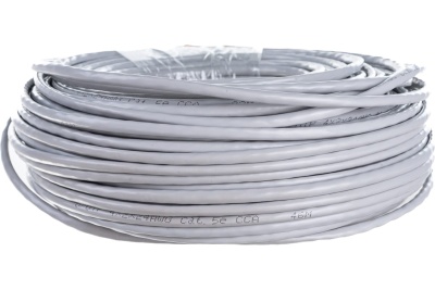 кабель витая пара u/utp cat 5e 4х2х24awg cca (305м) пвх, серый