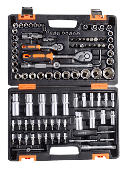 набор инструментов , 1/2", 1/4", crv, в кейсе 108 предм вихрь
