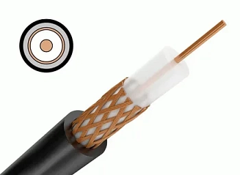 кабель коаксиальный рк 75-4-15, 200 м, черный, rexant, 01-2690