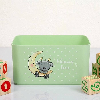 корзина для детских игрушек mommy love (чайное дерево)
