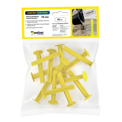 маячок реперный пластиковый vetonit floor level marker самоклеящийся (30 шт.)