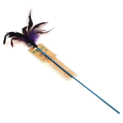 homecat 49 см игрушка для кошек дразнилка с перьями с колокольчиком