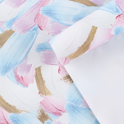 бумага глянцевая «нежные мазки красок», 100х70 см