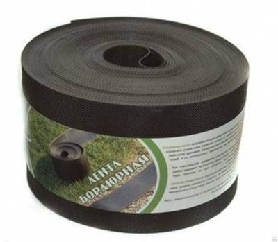 лента бордюрная агрополимер 10м 10/10 черная (1/1)