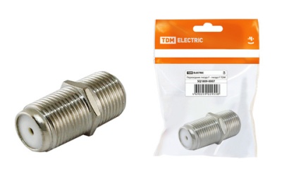 переходник гнездо f - гнездо tv, инд. упаковка tdm