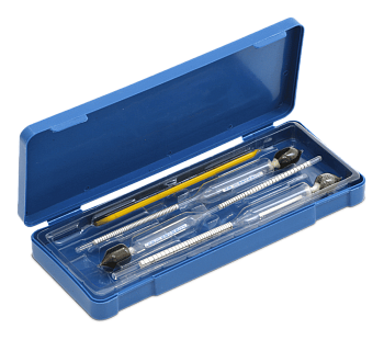 набор спиртометров бытовых (0-40, 40-70, 70-100 + термометр)