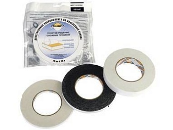 лента двусторон. клейкая на вспен. основе 25мм*10м aviora