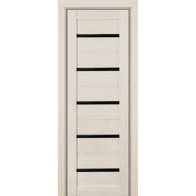 дверное полотно "анкона" до-70 эшвайт черное стекло флекс (овал) хит