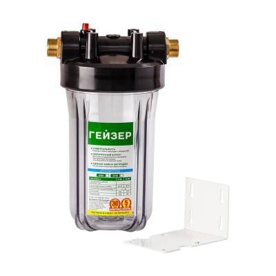 корпус гейзер 10вв прозрачный 1" (латунные ниппели) стандарт