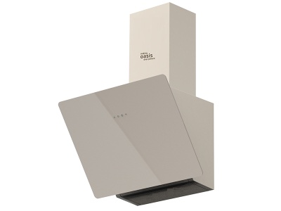 вытяжка кухонная "оasis" nb-60i(v) бежевый 2led/1000м3/сенсор с воздухоотводом