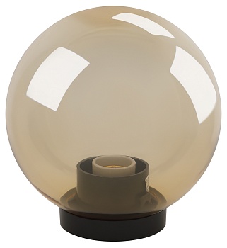 садово-парковый светильник эра нту 01-60-203 шар золотистый на опору / кронштейн ip44 е27 max60вт d200mm