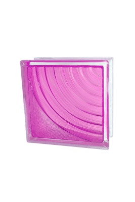 стеклоблок окрашенный внутри волна малиновый 190х190х80 мм распродажа..