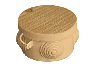 коробка распаячная оп 85х40мм, крышка, сосна ip54, 4вх. инд. штрихкод tdm sq1401-0702