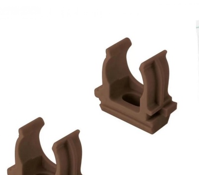 крепеж-клипса для трубы 25мм (дуб/венге)