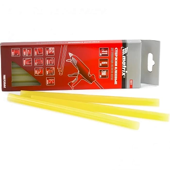 стержни клеевые, 11 x 200 мм, желтые, 6 шт.// matrix