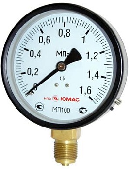 манометр радиального подключения мп50м 1/4" - 16 бар