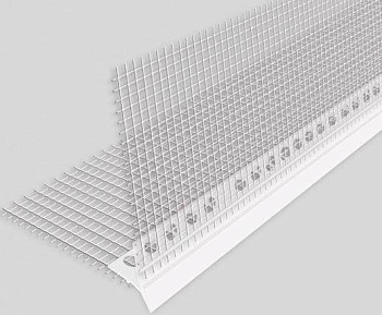 профиль-капельник пвх с армирующей сеткой10см х 10см 2,5мп bella-plast (польша)