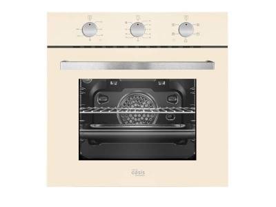 дух. шкаф элект. oasis d-mi5(v) стекло, беж./сталь, мех. таймер, 2стекла, реш.+прот.