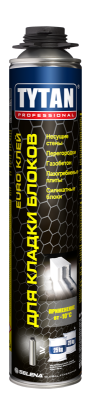 клей для кладки блоков пистолетный tytan professional euro, 870мл