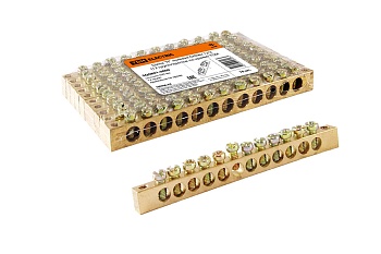 шина "n" нулевая 6х9мм 12/2 (12 групп/крепеж по краям) tdm