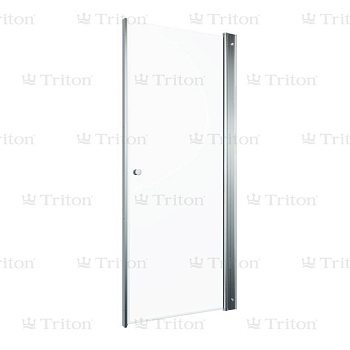 дверь душевая "уно" 80*185, хром, прозр.