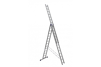 лестница алюминиевая 3-х секц 14 ступеней (арт 6314) 6314
