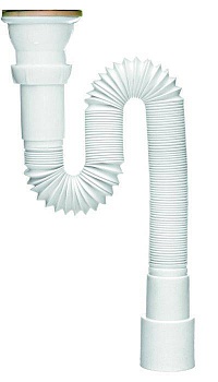 сифон гофрированный 11/2"-40м.,l=900мм. выпуск пластик